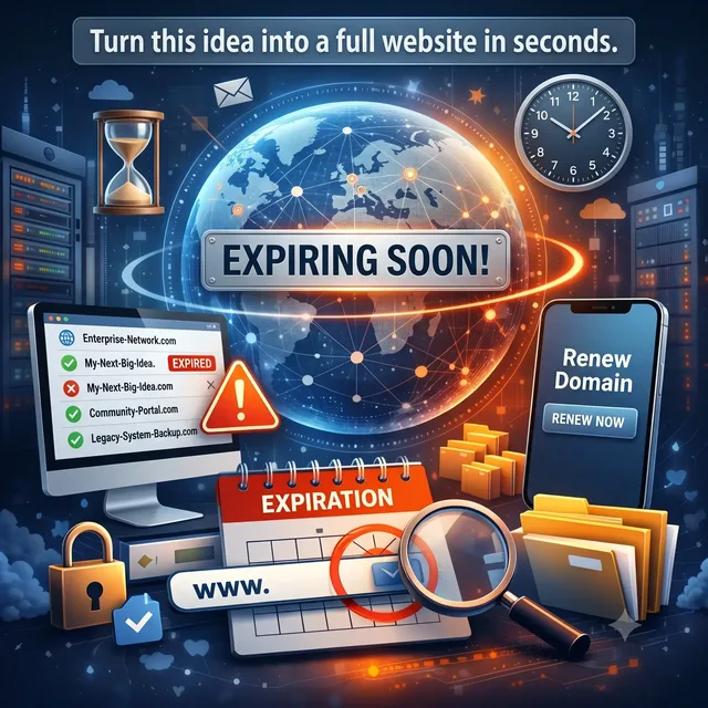 Illustration of domain expiration and portfolio management