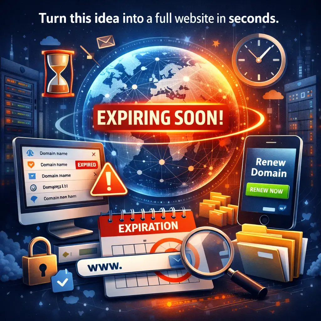 Illustration of domain expiration and portfolio management